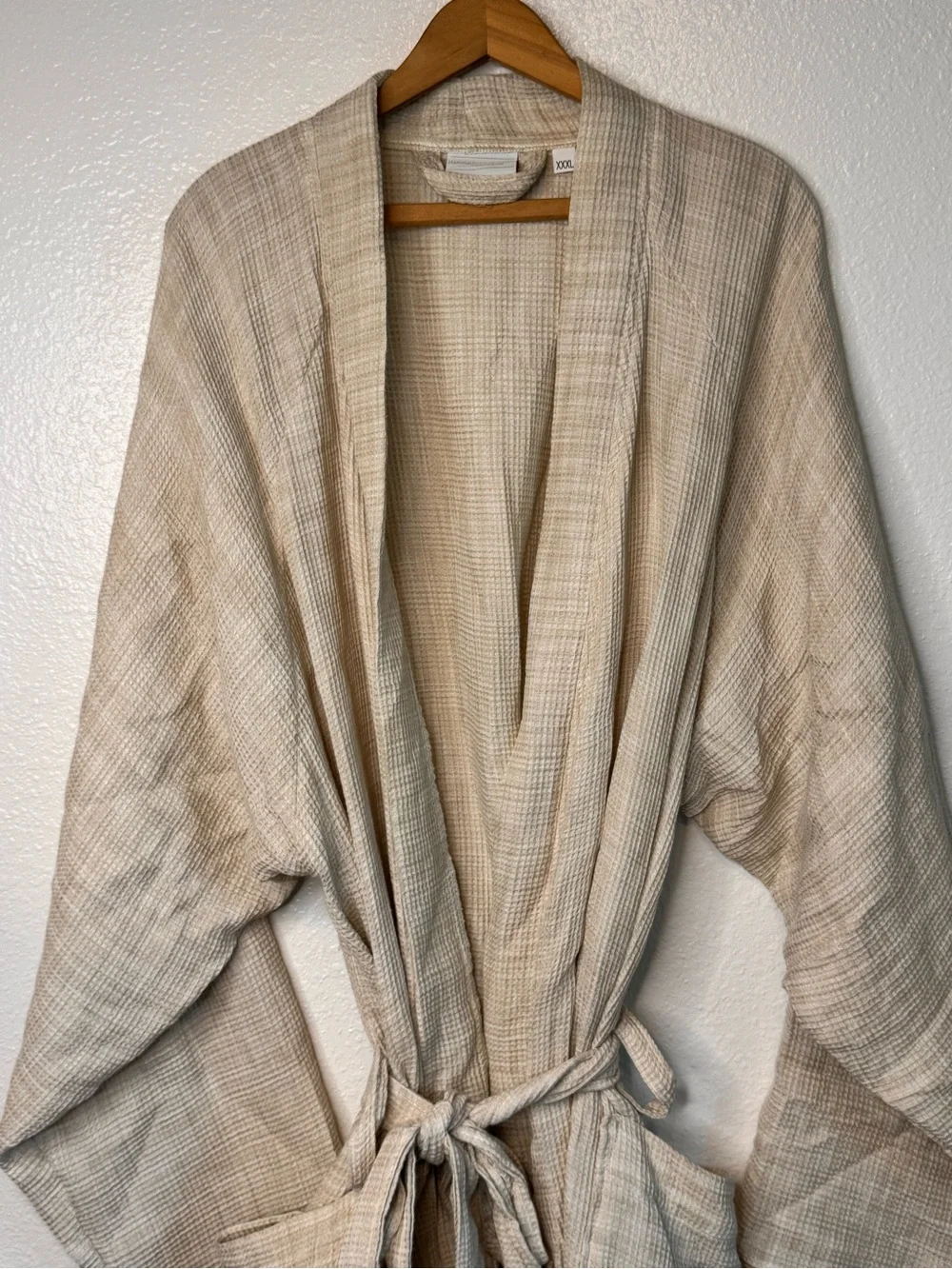 NWOT Hammacher Schlemmer Men’s Robe Turkish Cotton Luxury waffle Texture XXXL